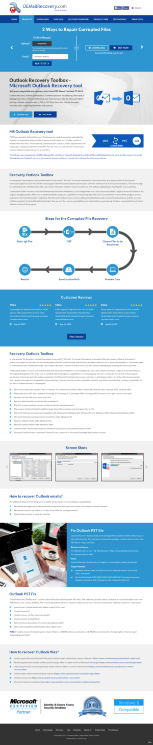Web Design by pb for Recovery Toolbox | Design: #22354911