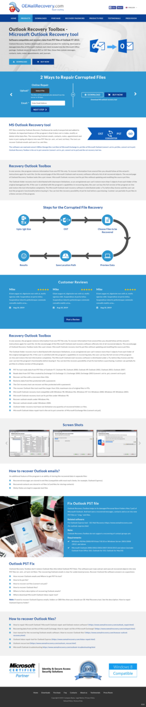 Web Design by pb for Recovery Toolbox | Design: #22354912