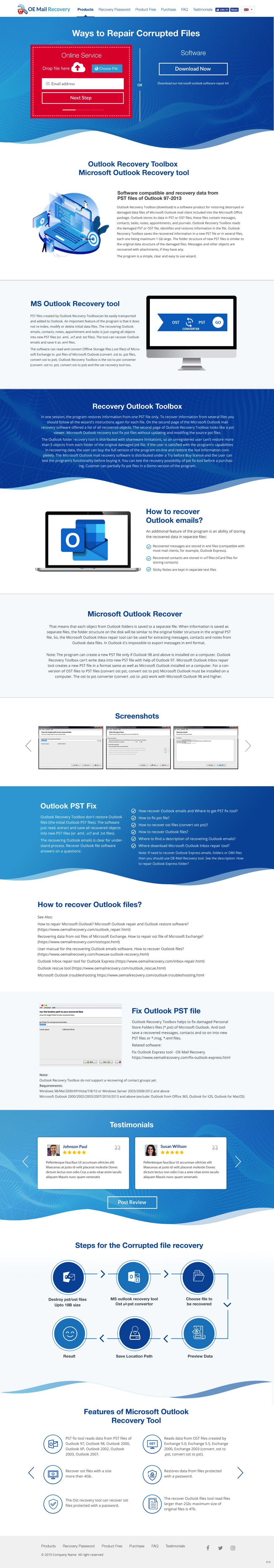 Web Design by pb for Recovery Toolbox | Design #22354913