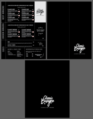 menu board design: classic burger  | Diseño de Menú por schk