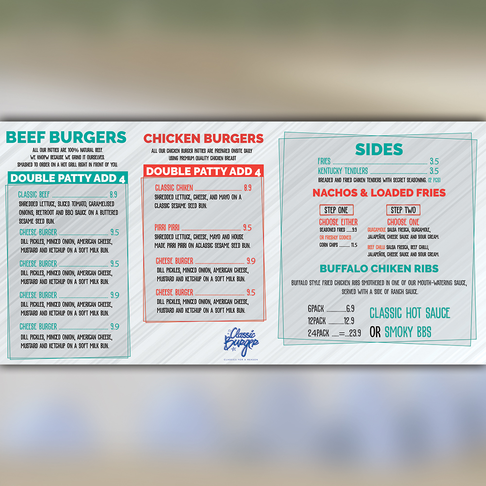 Menu Design by SADYM for this project | Design #22354401