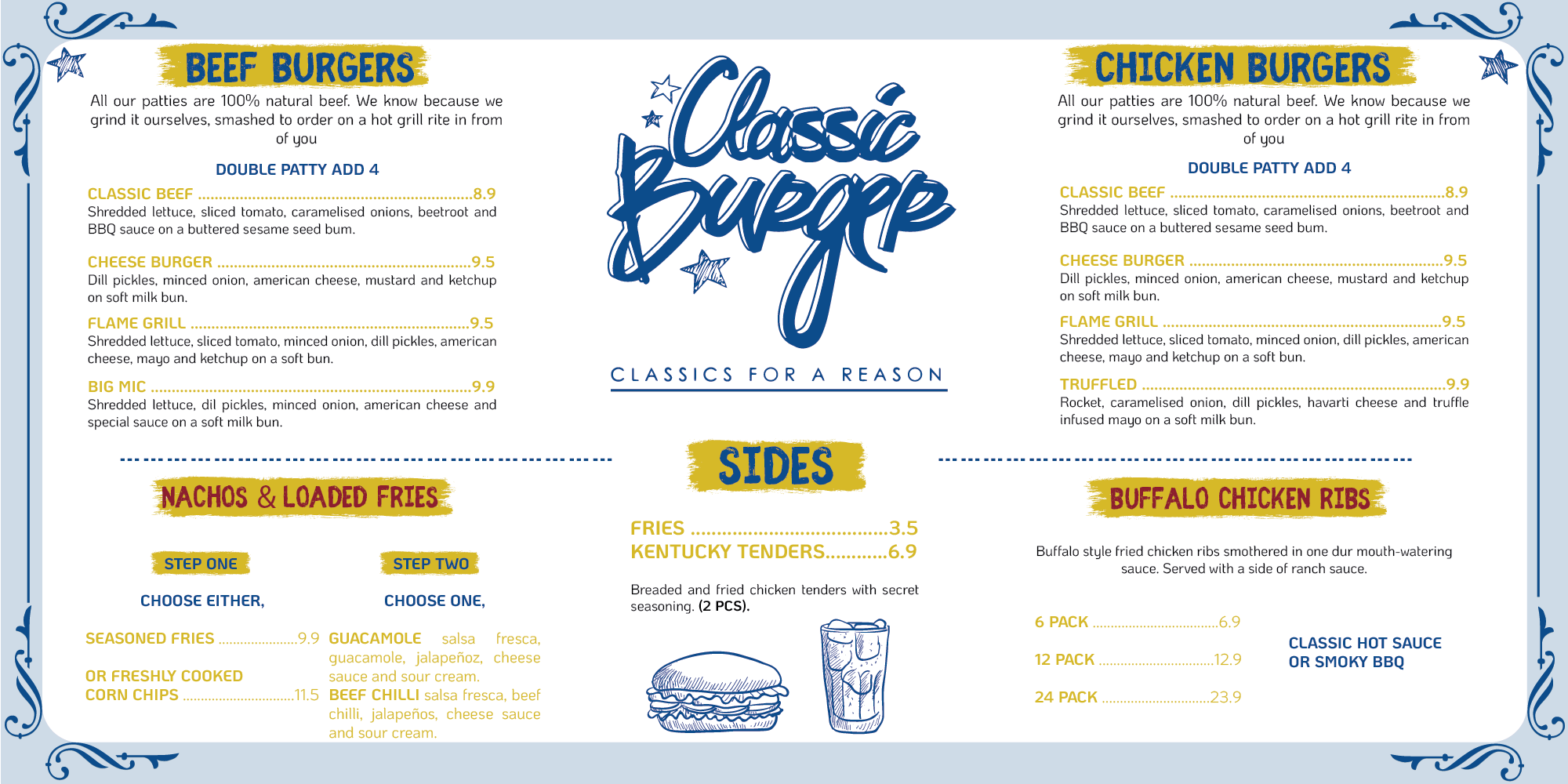 Menu Design by Manuel.V for this project | Design #22329589