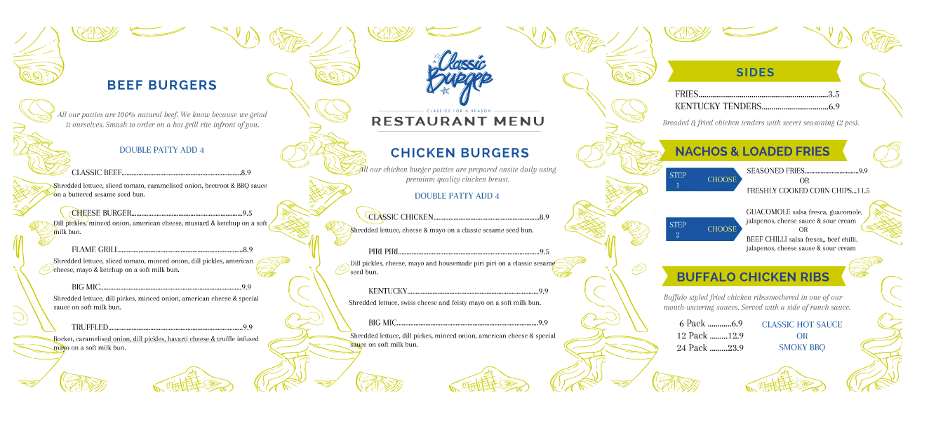 Menu Design by nisarose for this project | Design #22360134
