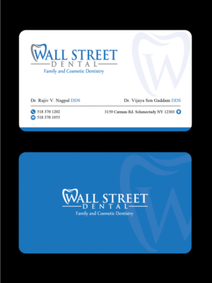 Visitenkarten-Design von Sandaruwan für Wall Street Dental P.C. | Design #22325984