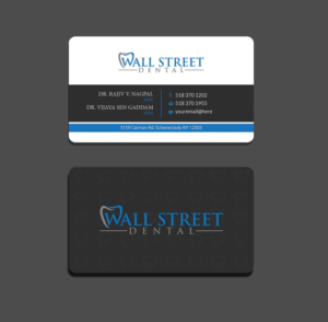Business Card Design by Riz' for Wall Street Dental P.C. | Design: #22322857