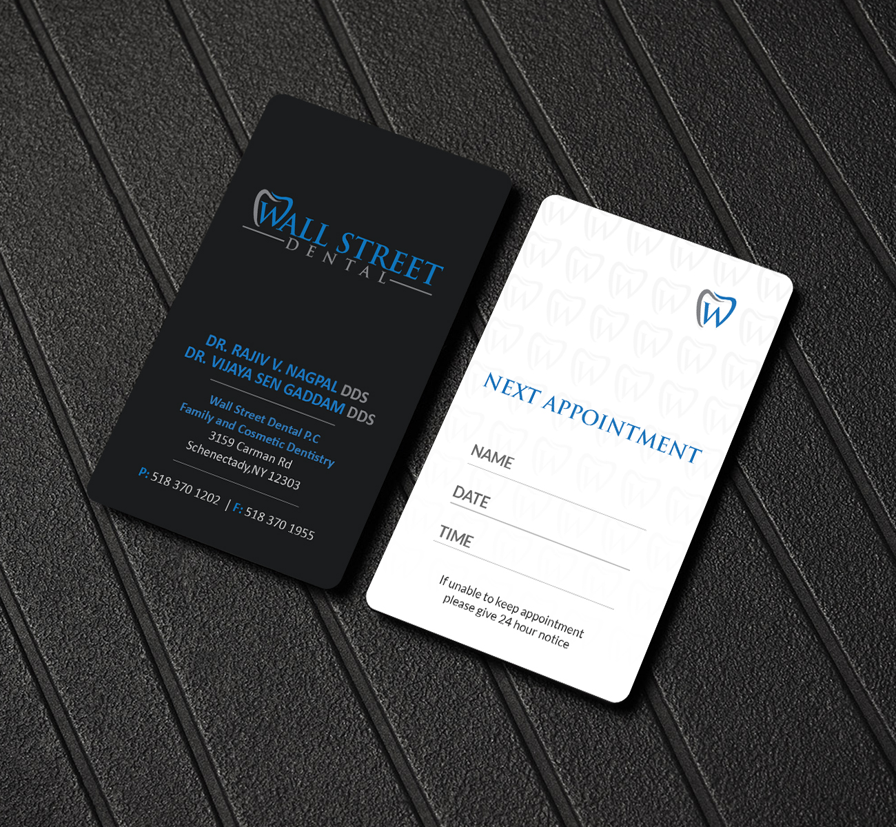 Business Card Design by Creations Box 2015 for Wall Street Dental P.C. | Design #22325211