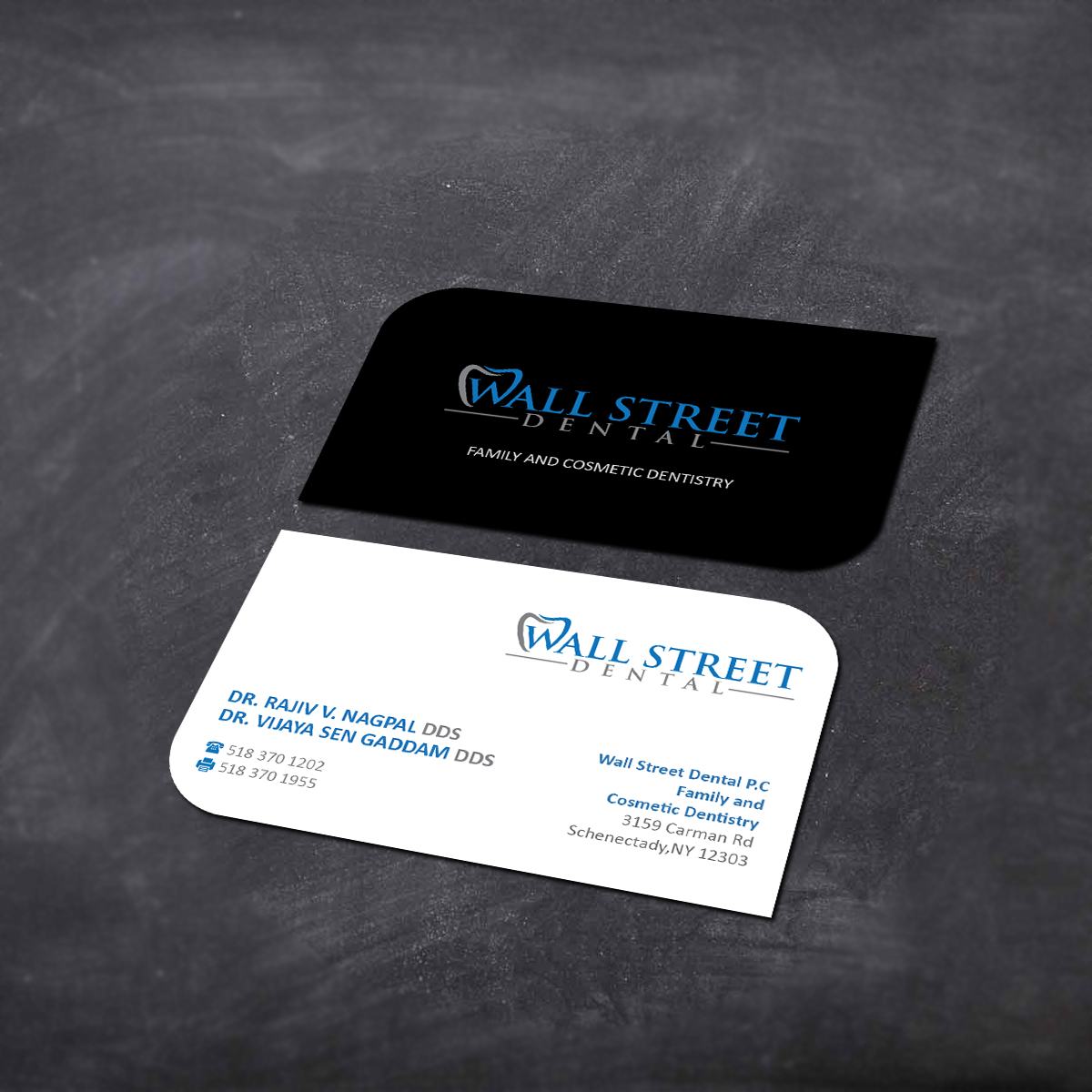 Business Card Design by Creations Box 2015 for Wall Street Dental P.C. | Design #22325223