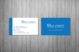 Design de Carte de Visite par Creations Box 2015 pour Wall Street Dental P.C. | Design : #22325226