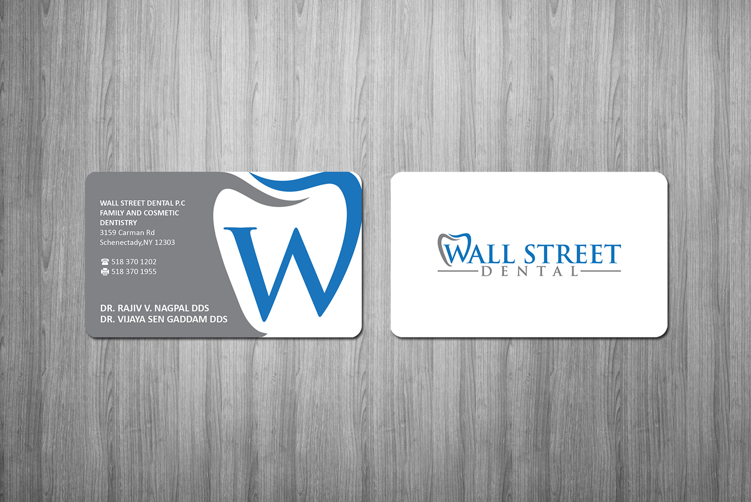 Business Card Design by Creations Box 2015 for Wall Street Dental P.C. | Design #22325228