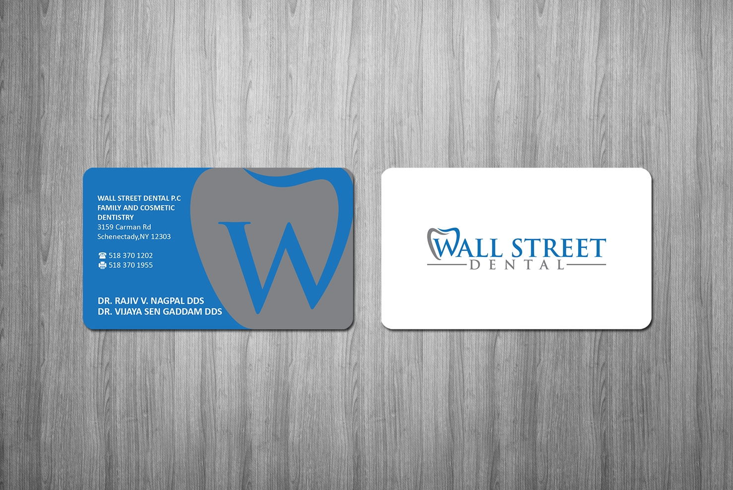 Business Card Design by Creations Box 2015 for Wall Street Dental P.C. | Design #22325229