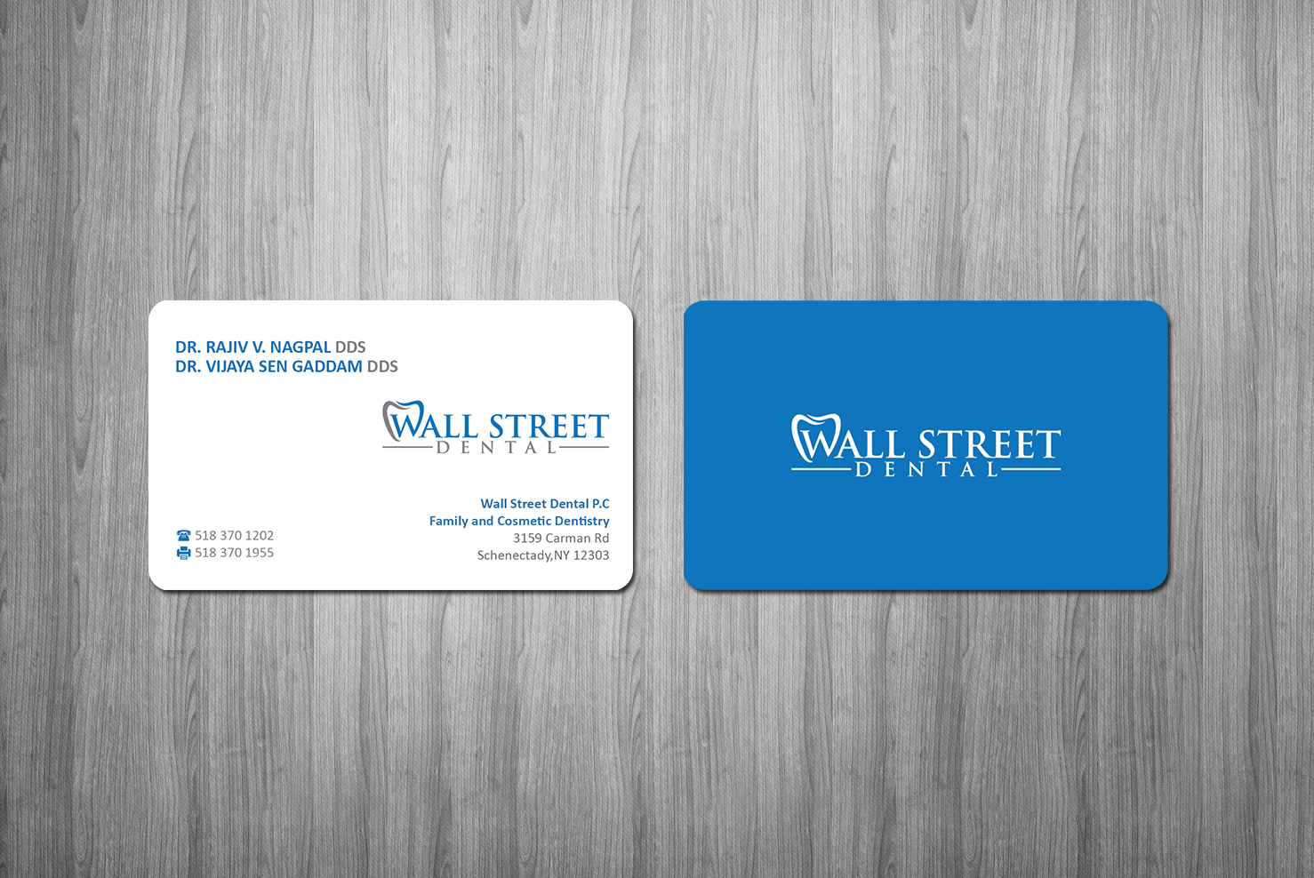 Business Card Design by Creations Box 2015 for Wall Street Dental P.C. | Design #22325230