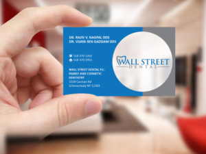 Business Card Design by Creations Box 2015 for Wall Street Dental P.C. | Design #22329720