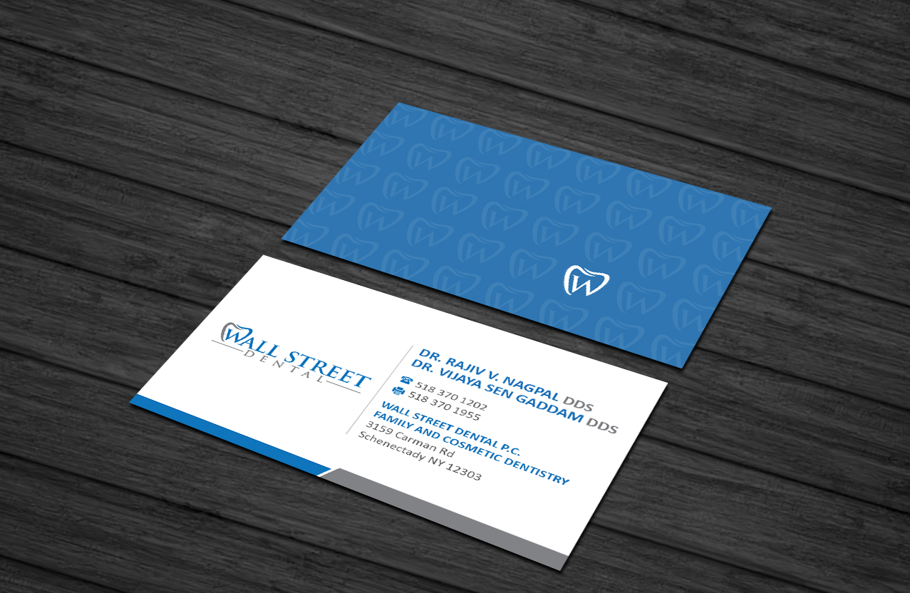 Business Card Design by Creations Box 2015 for Wall Street Dental P.C. | Design #22329727
