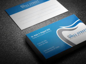 Business Card Design by LAXMI DESIGNHUB for Wall Street Dental P.C. | Design: #22325458