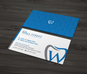 Design de Carte de Visite par MDesign pour Wall Street Dental P.C. | Design : #22323168