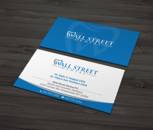 Business Card Design by MDesign for Wall Street Dental P.C. | Design: #22323175