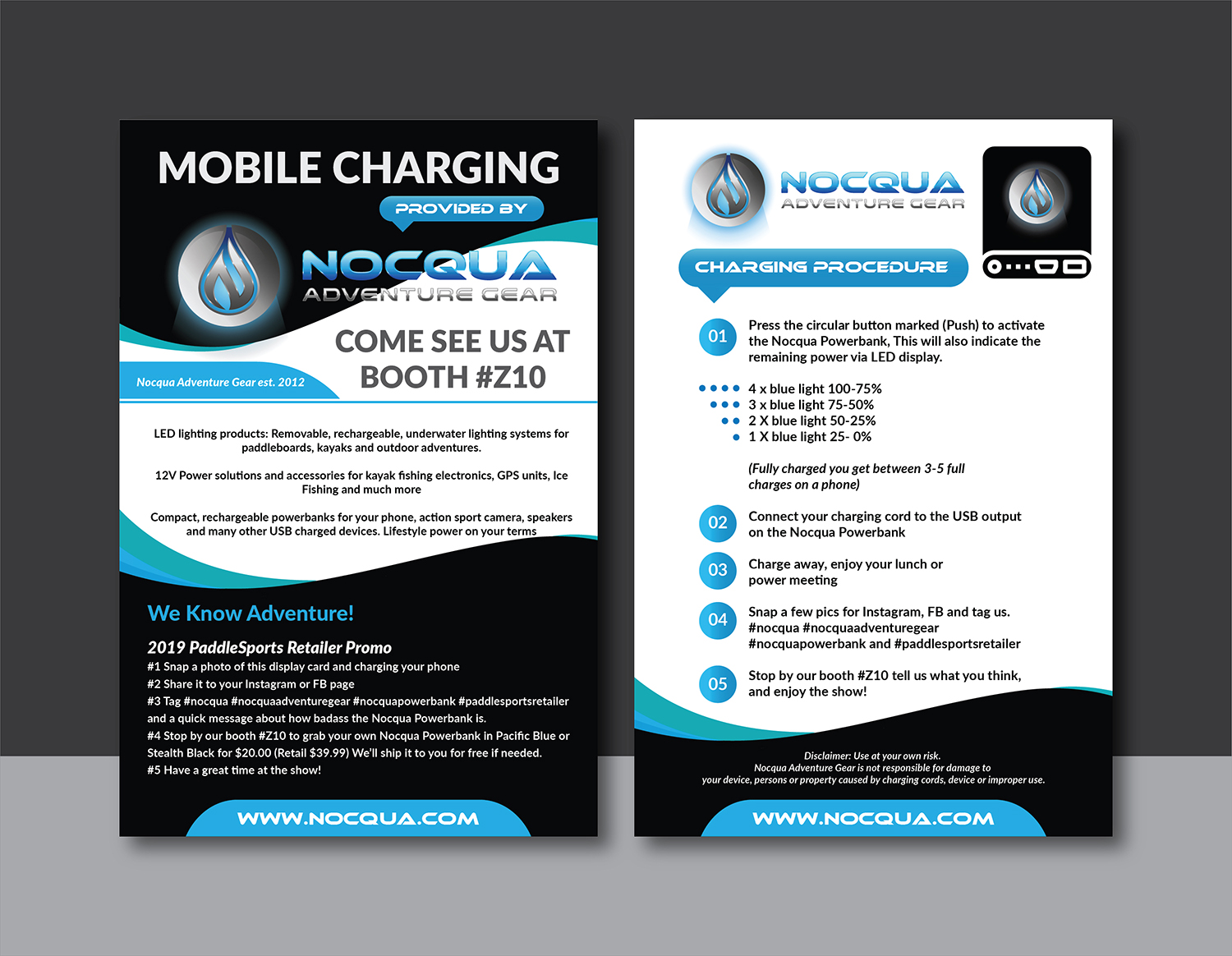 Flyer Design by Deziners Zone for Nocqua Adventure Gear | Design #22327288