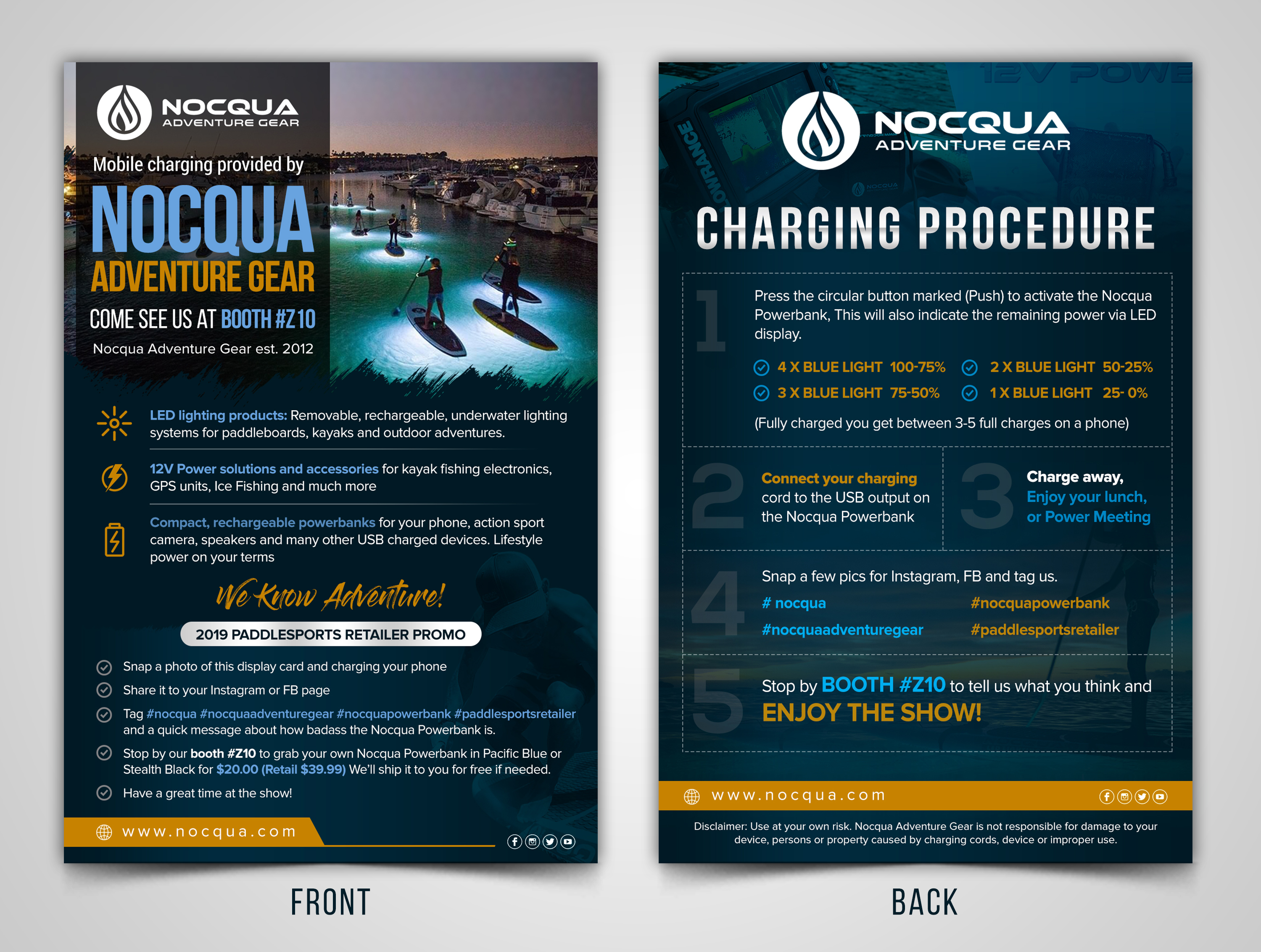 Flyer Design by SAI DESIGNS for Nocqua Adventure Gear | Design #22325840