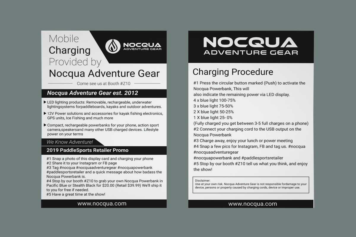 Flyer Design by CreativeFeather for Nocqua Adventure Gear | Design #22333879