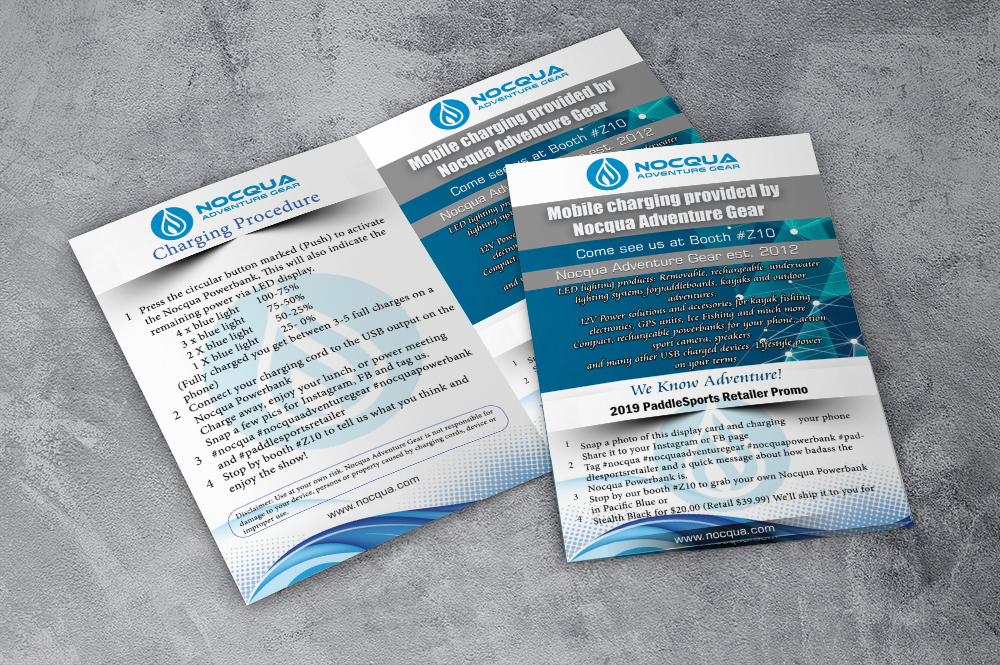 Flyer Design by thamara 2 for Nocqua Adventure Gear | Design #22324138