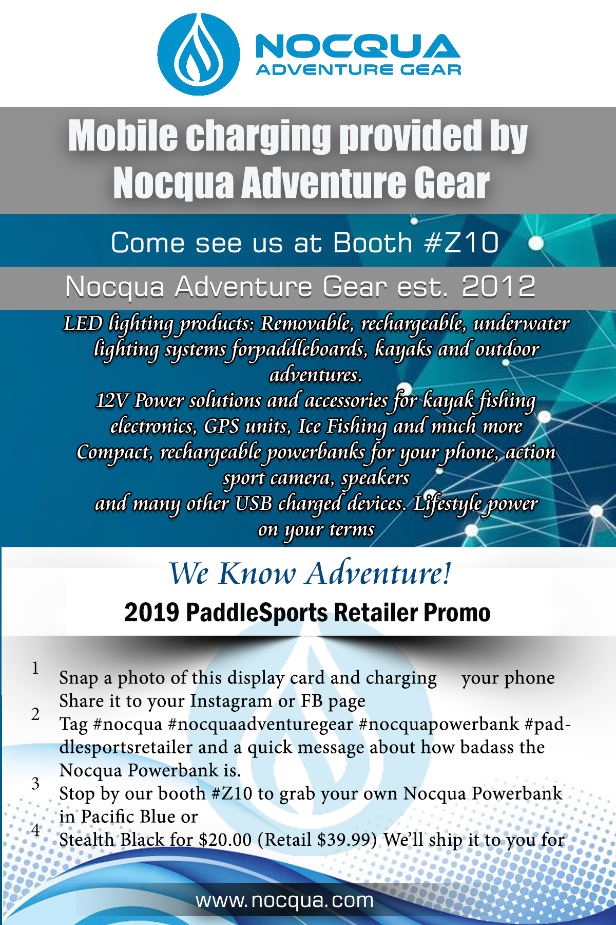 Flyer Design by thamara 2 for Nocqua Adventure Gear | Design #22327674