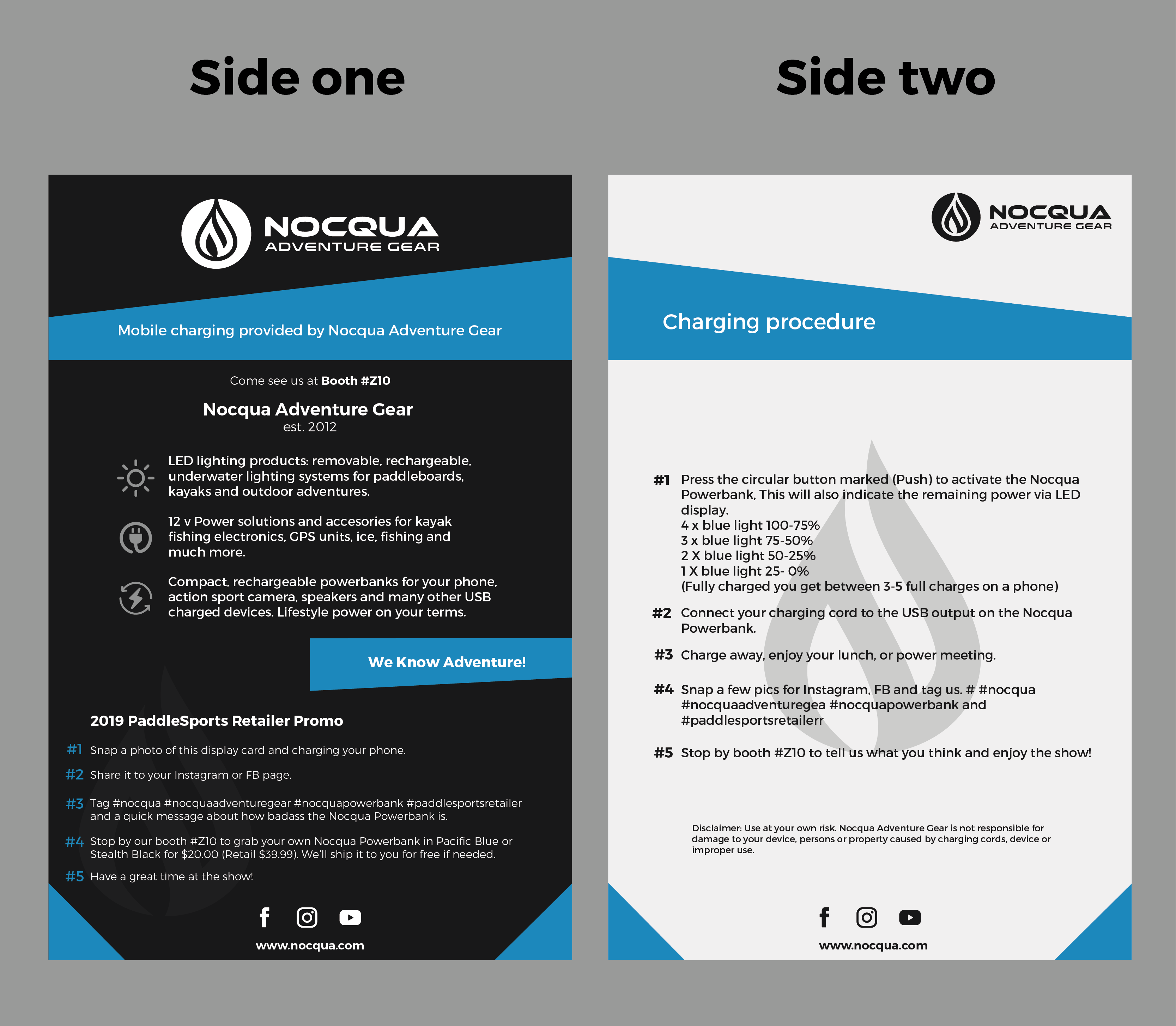 Flyer Design by RolandoPaez for Nocqua Adventure Gear | Design #22322178