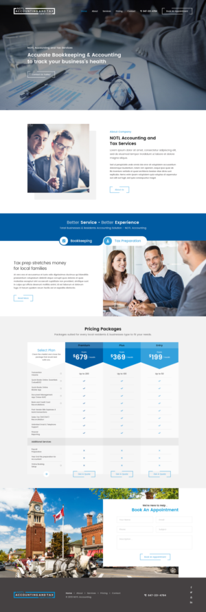 To create a website for NOTL Accounting and Tax Services | Web-Design von Ved Web Services