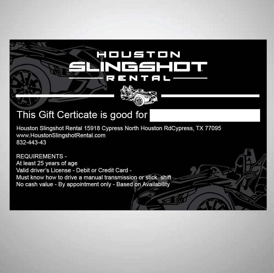 Graphic Design by 75-R-P-Z for Houston Slingshot Rental | Design #22356670
