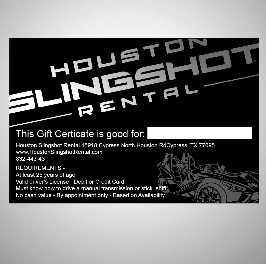 Graphic Design by 75-R-P-Z for Houston Slingshot Rental | Design #22356671