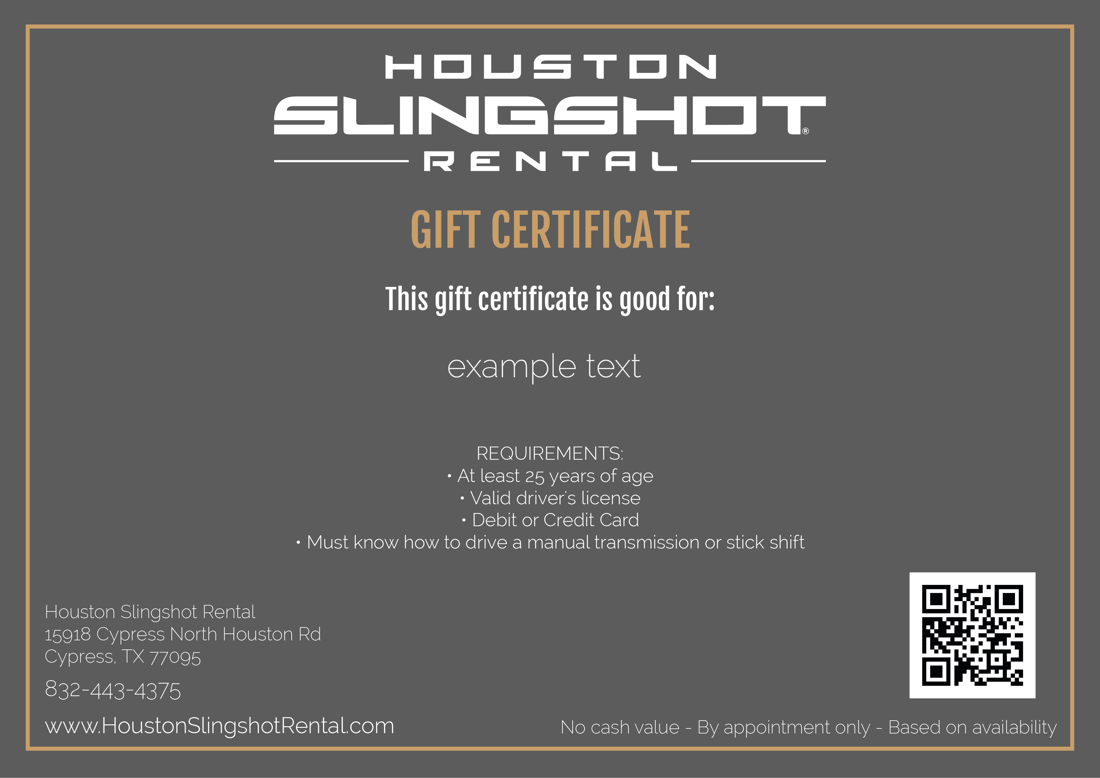 Graphic Design by Millie Attwater for Houston Slingshot Rental | Design #22358747