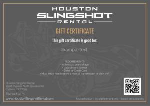 Graphic Design by Millie Attwater for Houston Slingshot Rental | Design #22363448