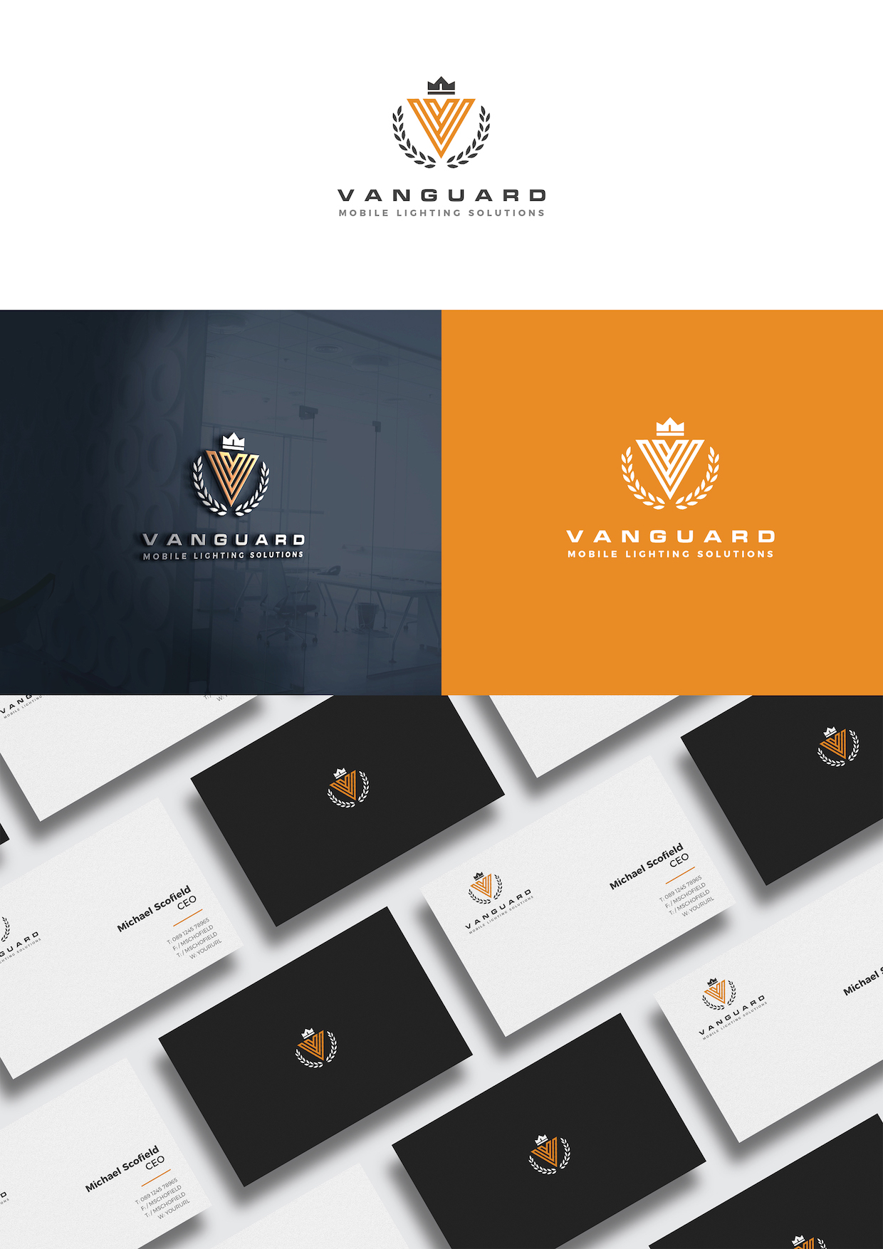 Logo-Design von christianpoetoe für Vanguard Mobile Lighting Solutions, LLC | Design #22322311