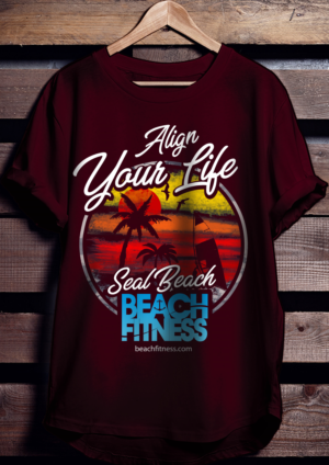 T-shirt Design by BABLEO for Beach Fitness | Design: #22323542