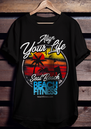 T-shirt Design by BABLEO for Beach Fitness | Design: #22323543