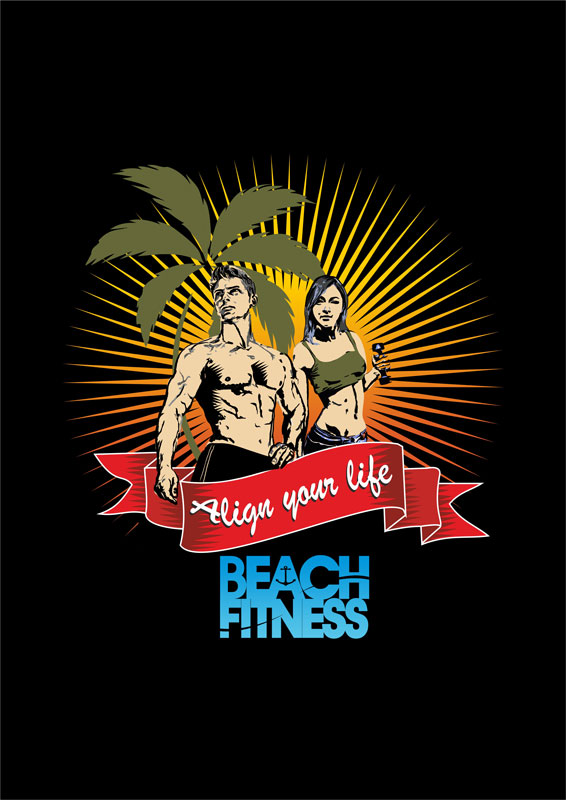 T-shirt Design by mehmet_ilkerli for Beach Fitness | Design #22349812