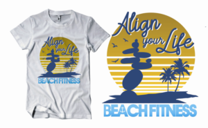 T-Shirt-Design von Uprinteez für Beach Fitness | Design: #22360799