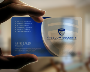 Freedom Security and Surveillance Business Card | Business Card Design by chandrayaan.creative