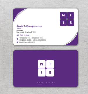 Diseño de Tarjeta de Presentación por chandrayaan.creative para NISI HK Ltd | Diseño: #22352737
