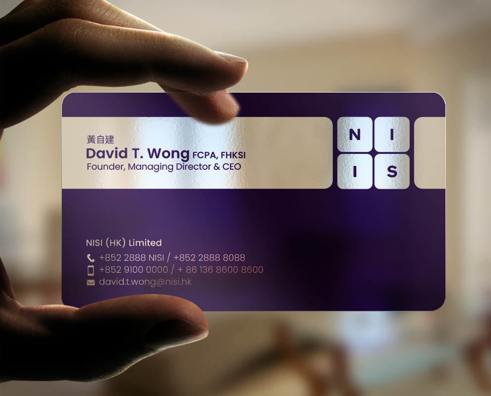 Diseño de Tarjeta de Presentación por chandrayaan.creative para NISI HK Ltd | Diseño #22353980
