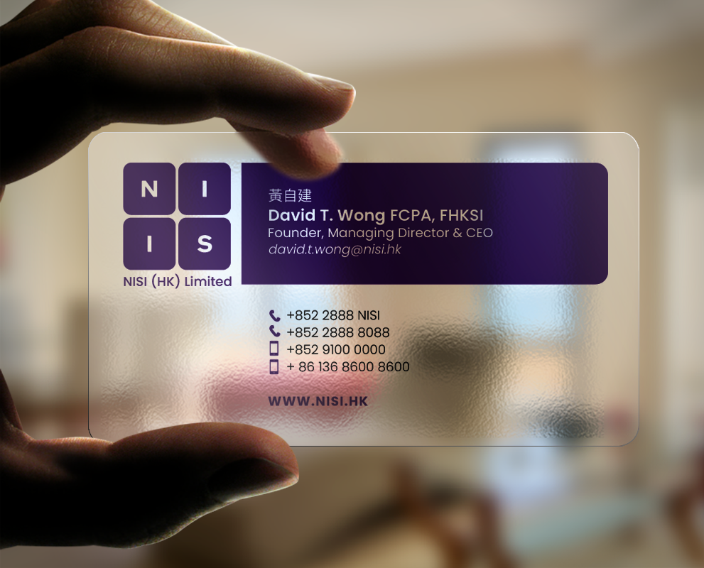 Diseño de Tarjeta de Presentación por chandrayaan.creative para NISI HK Ltd | Diseño #22353985