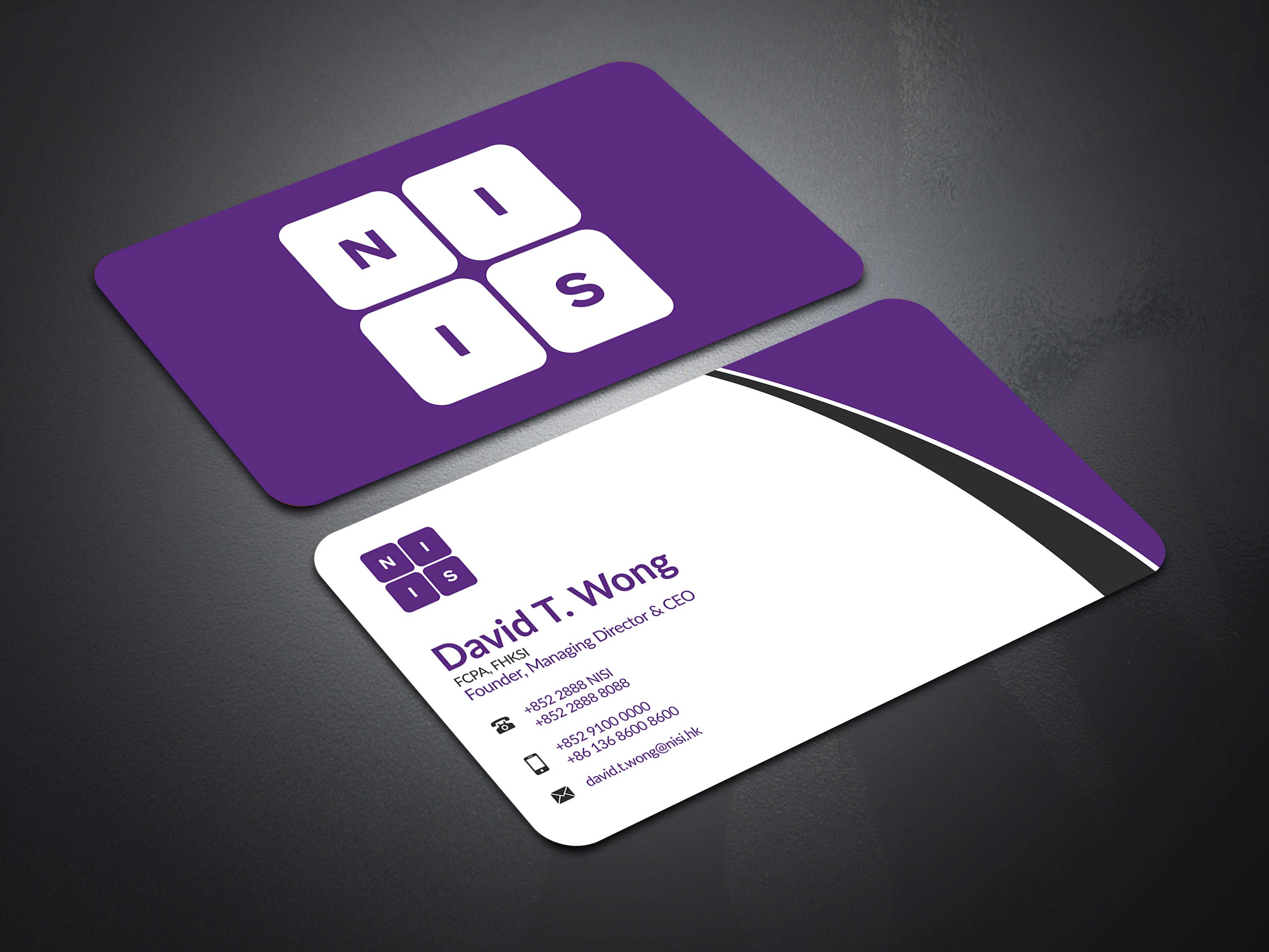 Visitenkarten-Design von Musa. A für NISI HK Ltd | Design #22331659