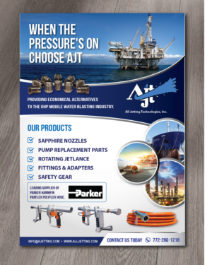 Full Page 40k PSI Water Blasting / Water Jetting  Ad | Diseño de Flyer por alex989