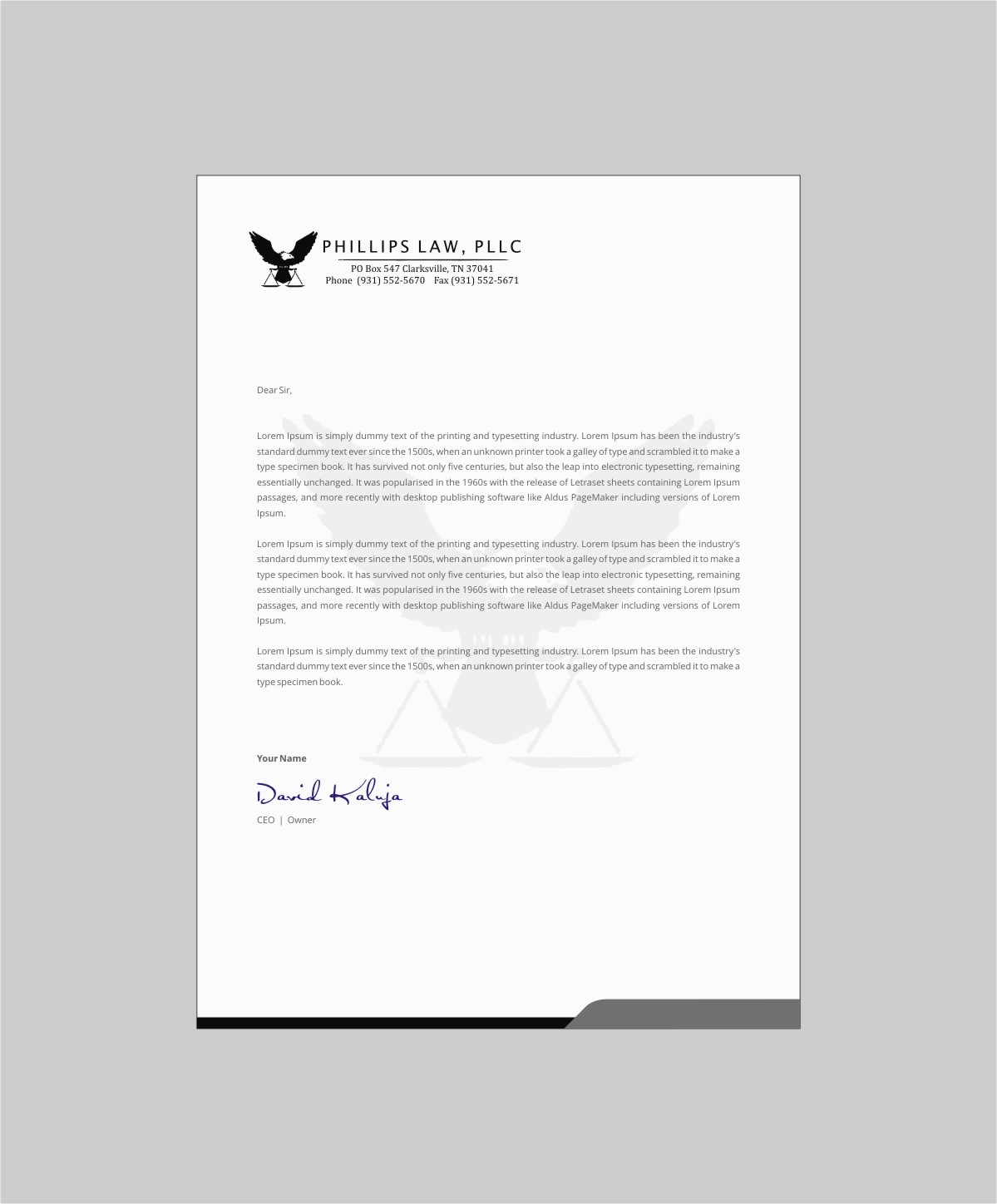 Stationery Design by INDIAN_Ashok for Phillips Law, PLLC | Design #22332834