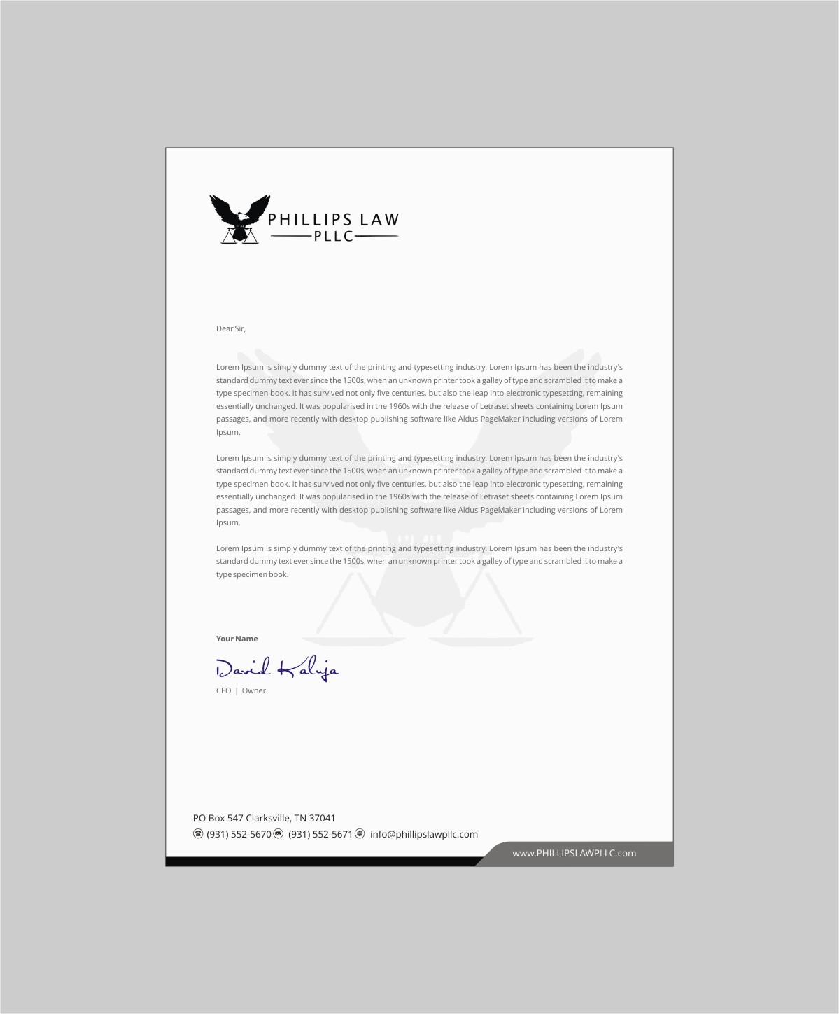 Diseño de Papelería por INDIAN_Ashok para Phillips Law, PLLC | Diseño #22332835