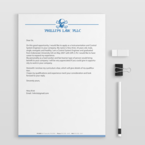 Letterhead creation for military law attorney | Stationery Design by hery_krist