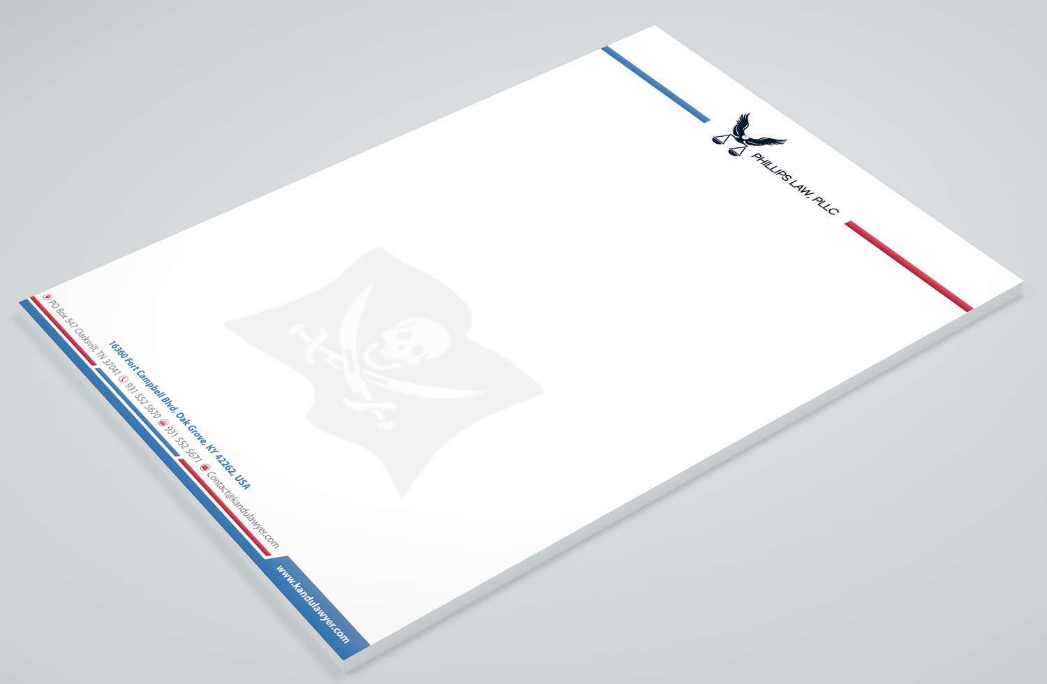 Stationery Design by Petter Goms for Phillips Law, PLLC | Design #22336117