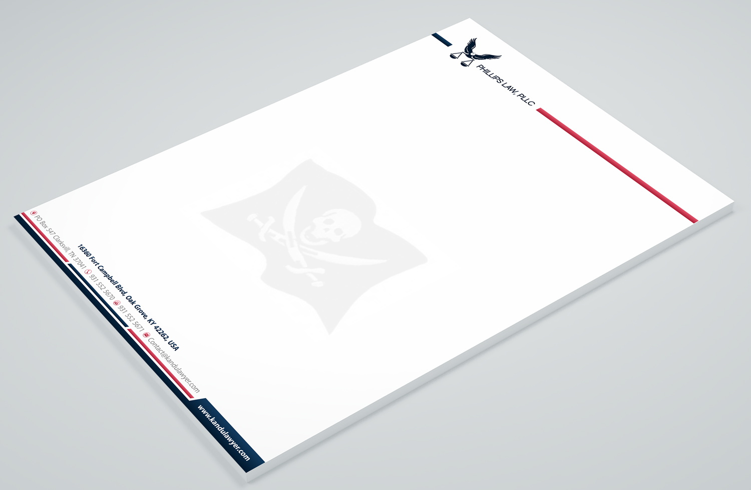 Stationery Design by Petter Goms for Phillips Law, PLLC | Design #22336118