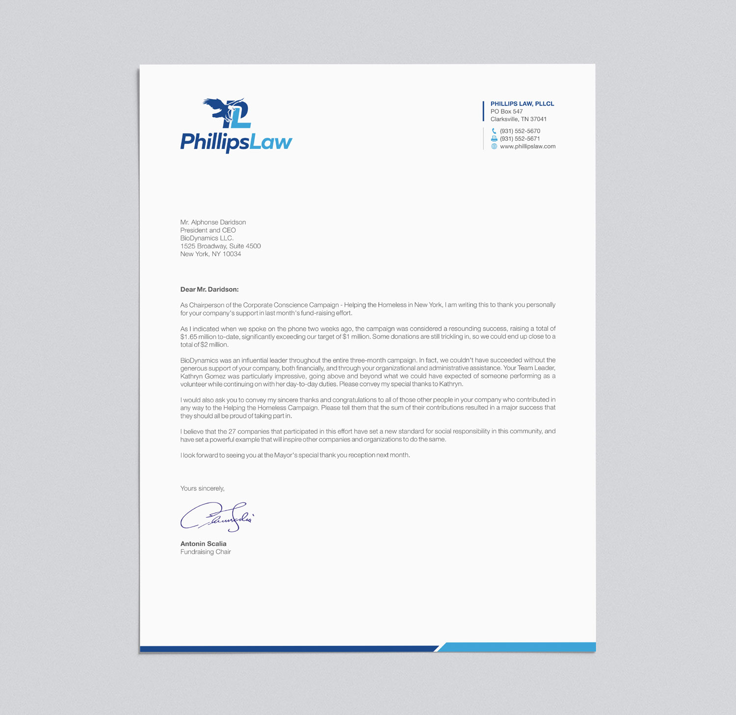 Diseño de Papelería por logodentity para Phillips Law, PLLC | Diseño #22330385