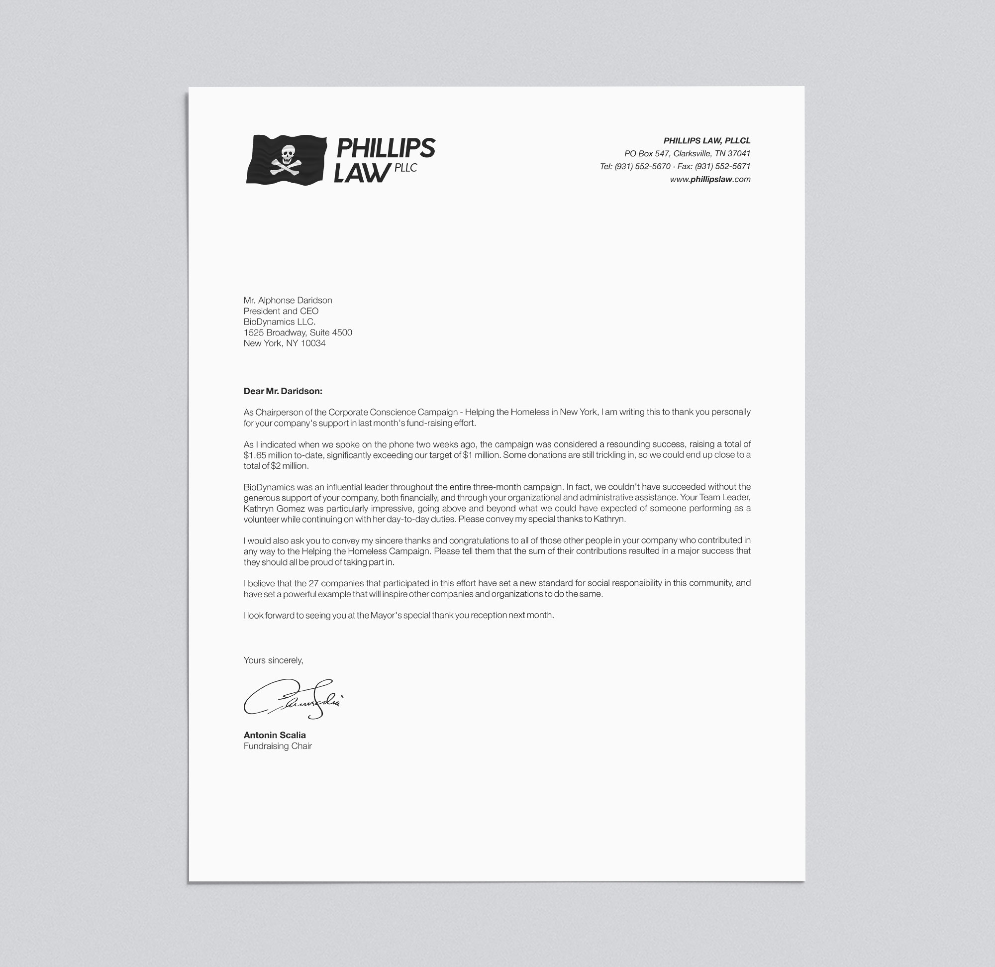 Diseño de Papelería por logodentity para Phillips Law, PLLC | Diseño #22330482