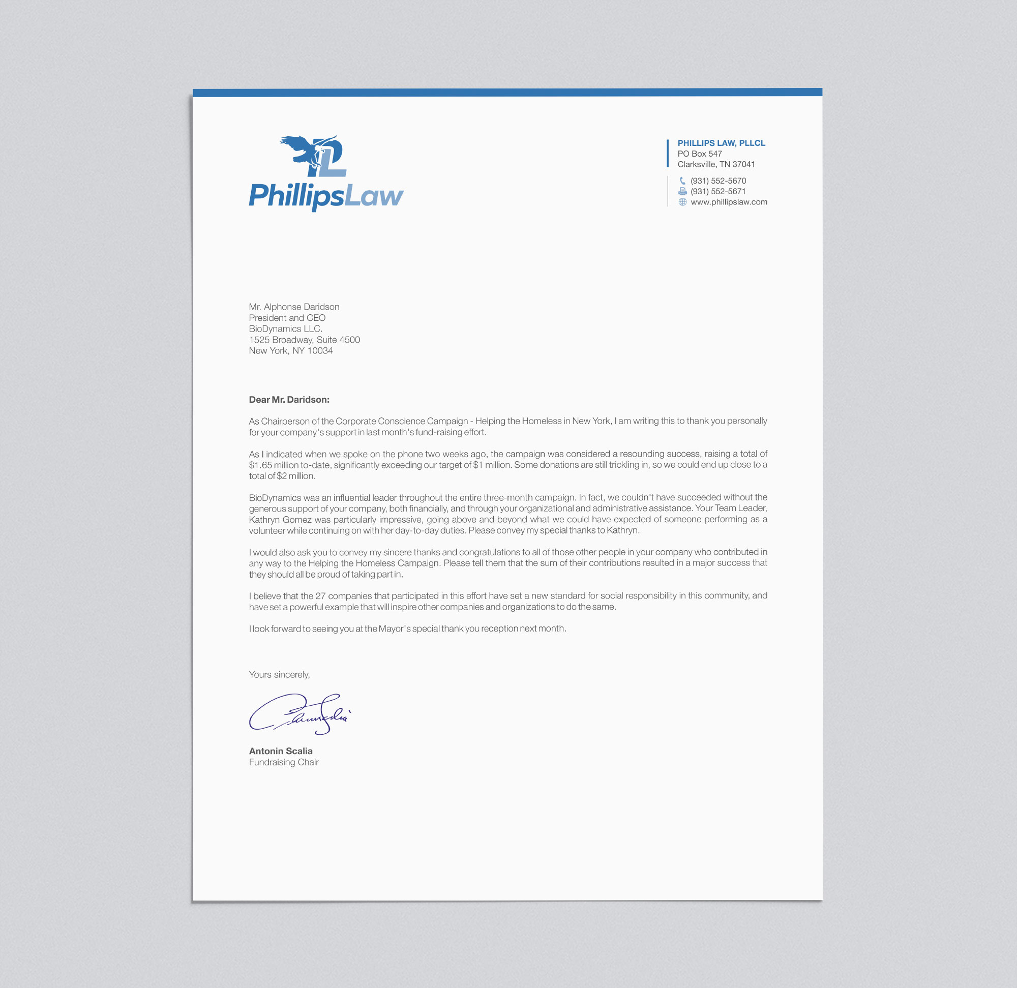 Stationery Design by logodentity for Phillips Law, PLLC | Design #22330485